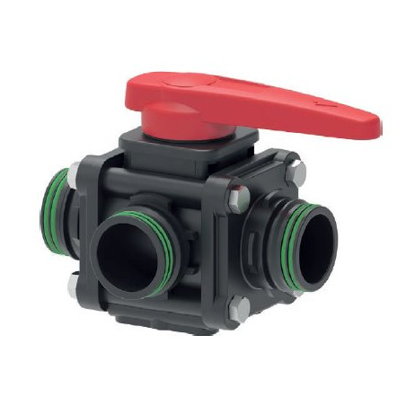 Zawór Kulowy Ręczny 3-Drożny Złącze T6 Arag 6280453415S66