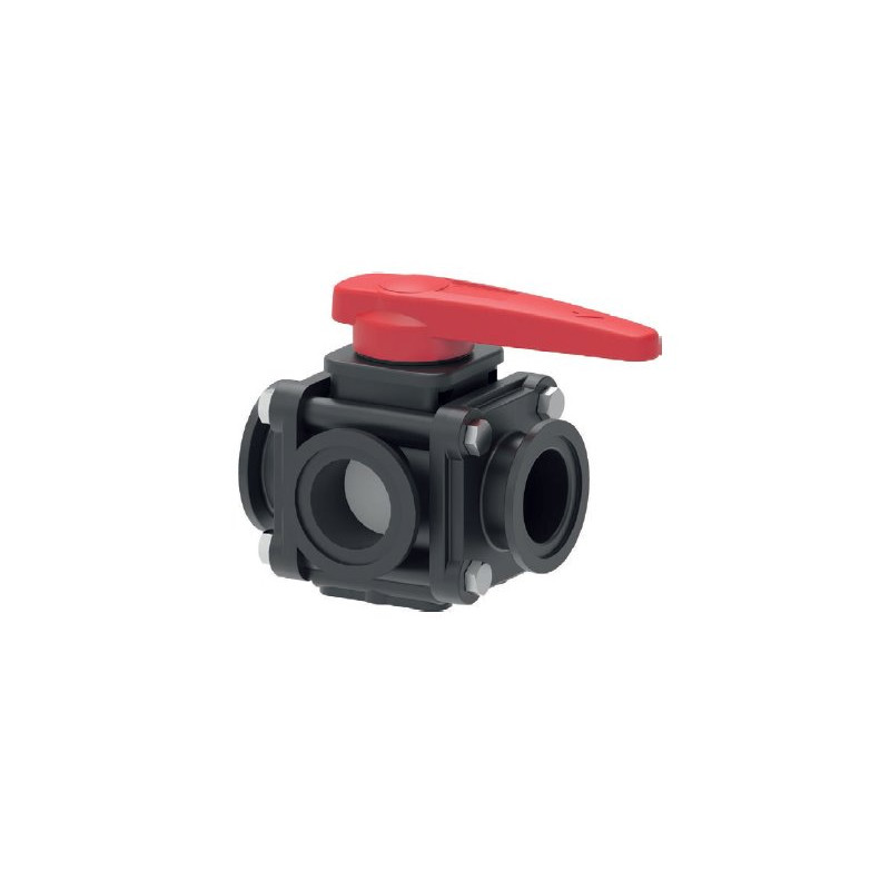 Zawór Kulowy Ręczny 3-Drożny Złacze Kołnierzowe 2”std. Port Arag 6280453415L66