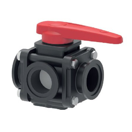 Zawór Kulowy Ręczny 3-Drożny Złacze Kołnierzowe 1”full Port Arag 6280453014L44