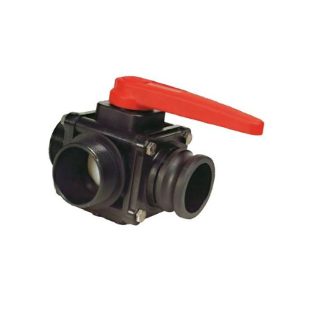 Zawór Kulowy Ręczny 3-Drożny Gwint Zew. 1i1/2” Camlock 1i1/2” Arag 6280453415H66