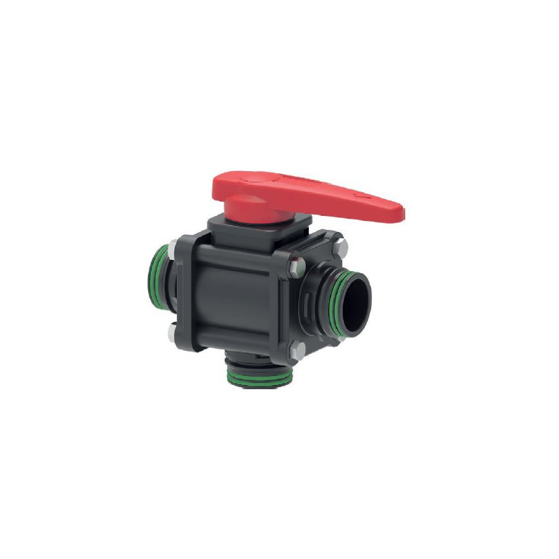 Zawór Kulowy Ręczny 3-Drożny Złącze T7 Arag 6280453026S77