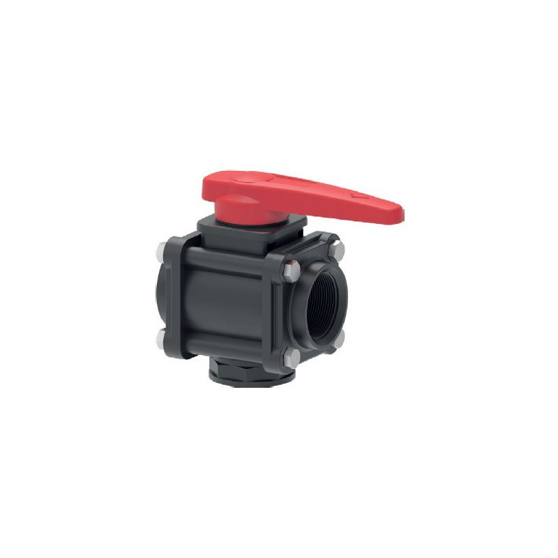 Zawór Kulowy Ręczny 3-Drożny Gwint Wew. 1i1/4” Arag 6280453424A55