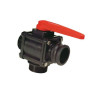 Zawór Kulowy Ręczny 3-Drożny Gwint Zew. 1i1/2” Camlock 1i1/2”