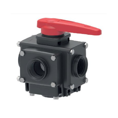 Zawór Kulowy Ręczny 4-Drożny Gwint Wew. 1i1/4” Arag 6280453245A55