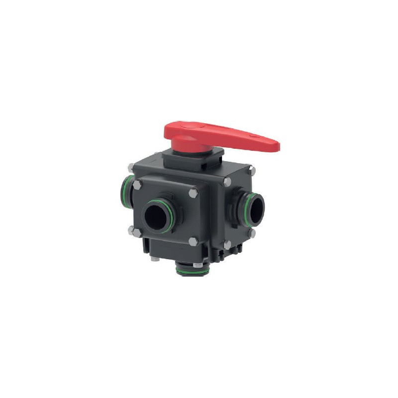 Zawór Kulowy Ręczny 5-Drożny Złącze T4 Arag 6280453253S44