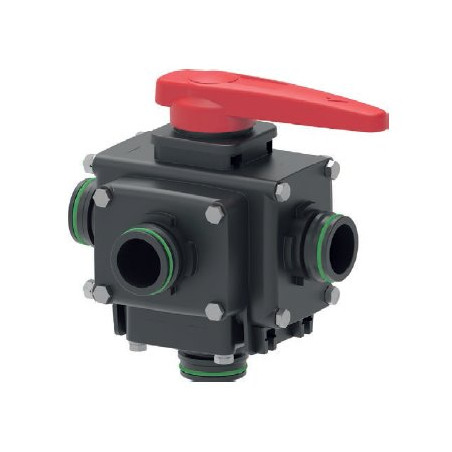 Zawór Kulowy Ręczny 5-Drożny Złącze T7 Arag 6280453257S77