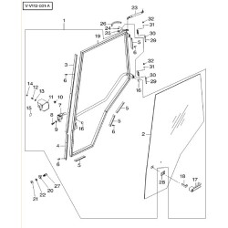 Zamek do drzwi MF V45217500 Massey-Ferguson 2000-V45217500