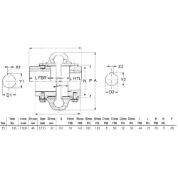 Element elastyczny sprzęgła Omega E 5 1 szt.  2 połowy ze śrubami