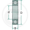 B&P Łożysko kulkowe zwykłe wew.  Ø 35 x 80 mm