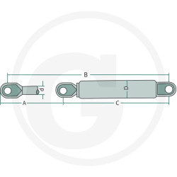 Siłownik gazowy Ø 10 / 23 mm