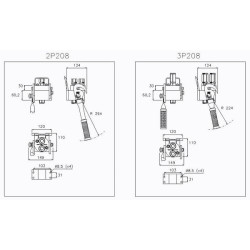 Szybkosprzęg Multifaster 2P208 DN12 2x1/2", przyłącze 1/2" BSP część stała