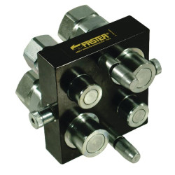 Szybkosprzęg Multifaster 4P510 DN12/DN20 2x1/2" i 2x3/4", przyłącze 2x(1/2"BSP i 3/4"BSP) część ruchoma