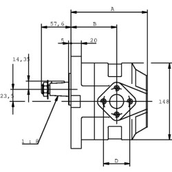 Silnik hydrauliczny KM 30.51R0-84E4-LED/ED