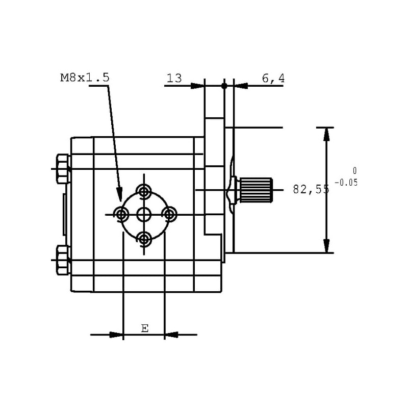 Pompa zębata 21ccm lewa fi40/30 Z9, PLP20.20S0-03S2-LEB/EA-N