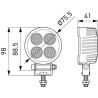 Lampa robocza, okrągła, 4 LED, 1700 lm 12/24V, ValueFit Hella