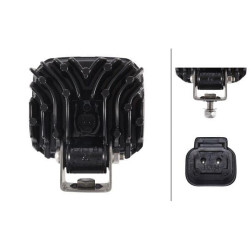 Lampa robocza LED, 4000 lm, prostokątna, 12/24V, 115x85.5x132.5 mm, wtyczka Deutsch, 8 LED, Hella
