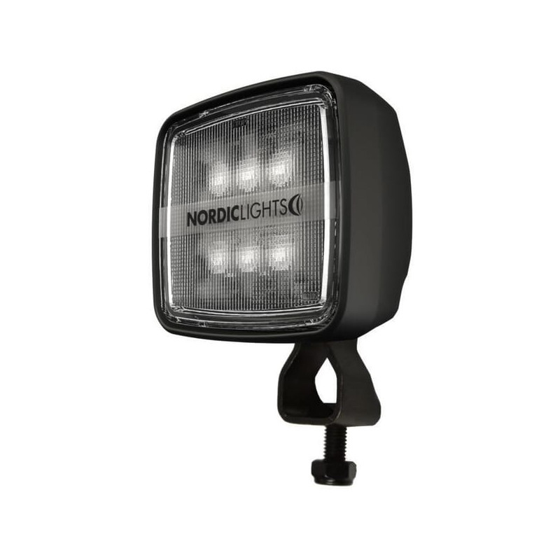 Lampa robocza LED, kwadratowa, 20W 1900lm 12/24V biała, 59x104x94 mm z wtyczką Deutsch 2-pin, światło szerokokątne, 6 LED, KL 20