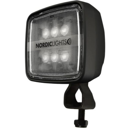Lampa robocza LED, kwadratowa, 20W 1900lm 12/24V biała, 59x104x94 mm z wtyczką Deutsch 2-pin, światło szerokokątne, 6 LED, KL 20