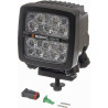 Lampa robocza LED, kwadratowa, 50W 6700lm 12/24V biała, przykręcana, 104x108x143 mm z wtyczką Deutsch 2-pin, światło rozproszone