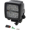 Lampa robocza LED, kwadratowa, 50W 6700lm 12/24V biała, przykręcana, 104x108x143 mm z wtyczką Deutsch 2-pin, światła mijania, 10