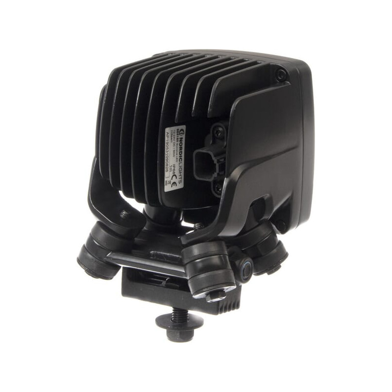 Lampa robocza LED, kwadratowa, 50W 6700lm 12/24V przezroczysta, przykręcana, 104x108x143 mm z wtyczką Deutsch 2-pin, światło sku
