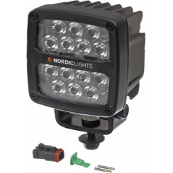 Lampa robocza LED, kwadratowa, 50W 7000lm 12/24V przykręcana z wtyczką Deutsch 2-pin, światło skupione, 14 LED Scorpius PRO 445 