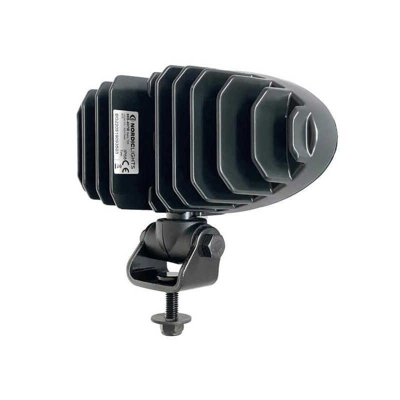 Lampa robocza LED, owalna, 32W 3500lm 12/24V biała, przykręcana, obrotowa głowica, 180x126x72 mm z wtyczką Deutsch 2-pin, światł