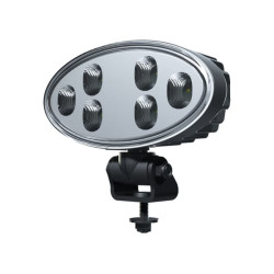 Lampa robocza LED, owalna, 32W 3500lm 12/24V biała, przykręcana, obrotowa głowica, 180x126x72 mm z wtyczką Deutsch 2-pin, światł