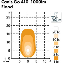 Lampa robocza LED, okrągła, 16W 1600lm 12/24V biała, przykręcana, 93x93x116.5 mm z wtyczką Deutsch 2-pin, światło rozproszone, 6