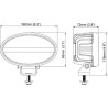 Lampa robocza LED, owalna, 16W 1600lm 12/24V biała, przykręcana, 160x95x118 mm z wtyczką Deutsch 2-pin, światło rozproszone, 6 L