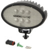 Lampa robocza LED, owalna, 16W 1600lm 12/24V biała, przykręcana, 160x95x118 mm z wtyczką Deutsch 2-pin, światło rozproszone, 6 L