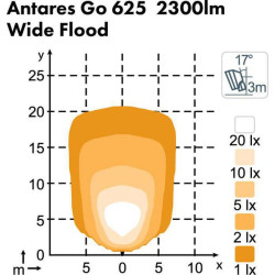 Lampa robocza LED, owalna, 39W 3600lm 12/24V biała, przykręcana, 160x95x118 mm z wtyczką Deutsch 2-pin, światło rozproszone, 6 L