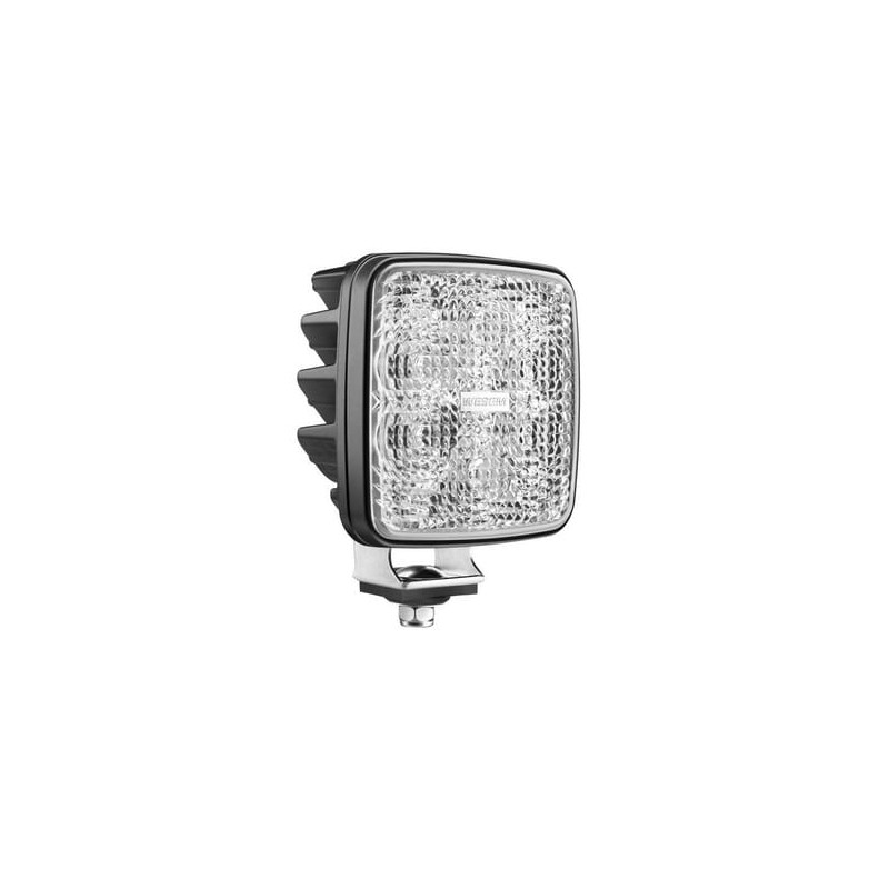 Lampa robocza LED kwadratowa, R23 22W 1600lm 12-24V 129x105x50 mm światło rozproszone, przykręcana Wesem