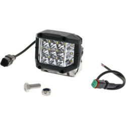 Work light LED, 22.5W, 2850lm, square, 10/30V, 89x73x97mm, Deutsch plug, Kramp