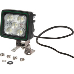 Lampa robocza LED, kwadratowa 60W 5600lm 111x82.5x99 mm z przewodem 3 m światło szerokokątne, 20 LED, Kramp