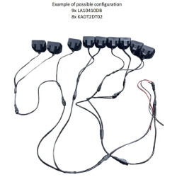 Lampa robocza LED z możliwością ściemniania, kwadratowa 60W 1820/5200lm 10/30V biała z wtyczką Deutsch, ultra szeroki strumień ś
