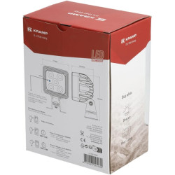 Lampa robocza LED z możliwością ściemniania, kwadratowa 60W 1820/5200lm 10/30V biała z wtyczką Deutsch, ultra szeroki strumień ś