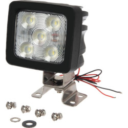 Lampa robocza LED z możliwością ściemniania, kwadratowa 60W 1820/5200lm 10/30V biała z wtyczką Deutsch, ultra szeroki strumień ś