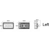 Lampa robocza LED, prostokątna lewa 21W 2600lm 10/30V światło rozproszone 14 LED Kramp