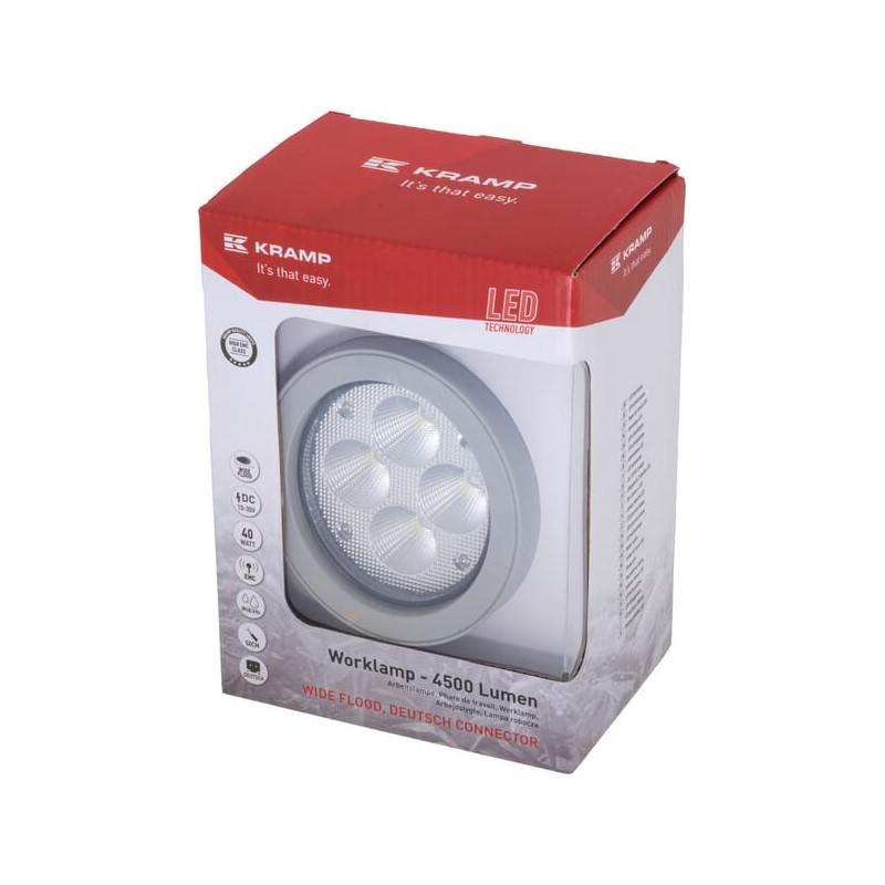 Lampa robocza LED, 40W 4500lm, szerokokątna