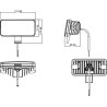 Lampa robocza LED, prostokątna 54W 4100lm 10/30V światło rozproszone 18 LED Kramp