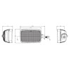 Lampa robocza LED, prostokątna 90W 6000lm 10/30V z wtyczką Deutsch, światło rozproszone 30 LED Kramp