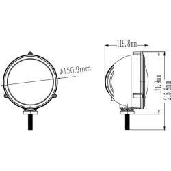 Lampa robocza LED, okrągła 72W 5040lm 10/30V światło rozproszone 36 LED Kramp