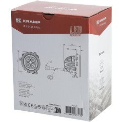 Lampa robocza LED, okrągła 40W 4800lm 10/30V z wtyczką Deutsch światło rozproszone 4 LED Kramp