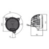 Lampa robocza LED, okrągła 40W 4800lm 10/30V z wtyczką Deutsch światło rozproszone 4 LED Kramp