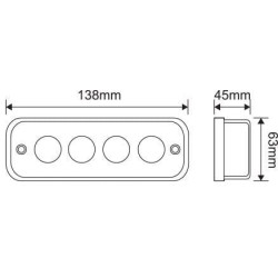 Lampa robocza LED, prostokątna 20W 1750lm Kramp
