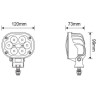 Lampa robocza LED, owalna 30W 3000lm z wtyczką Deutz, światło rozproszone 6 LED Kramp