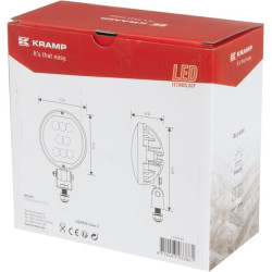 Lampa robocza LED, owalna 40W 3800lm 10/30V światło rozproszone 8 LED Kramp