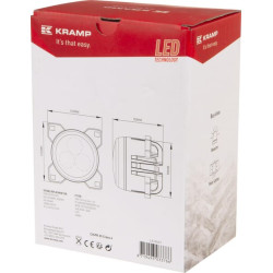 Lampa robocza LED, okrągła 42W 4200lm 10/30V z wtyczką Deutsch + H11 światło rozproszone Kramp