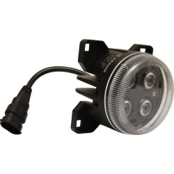 Lampa robocza LED, okrągła 40W 4000lm 10/30V Ø 90 mm z wtyczką H11/Deutsch, światło skupione 4 LED Kramp